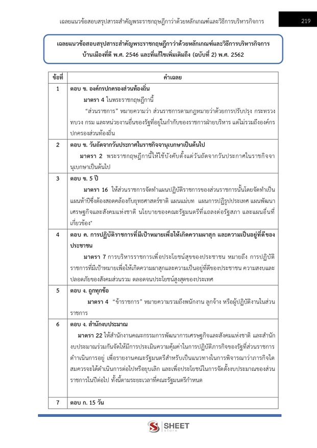 แนวข้อสอบ เจ้าหน้าที่ศาลปกครองปฏิบัติการ (กฎหมาย) ศาลปกครอง 68