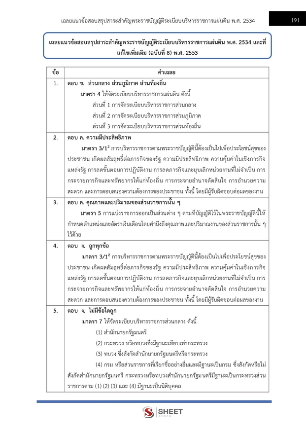 แนวข้อสอบ เจ้าหน้าที่ศาลปกครองปฏิบัติการ (กฎหมาย) ศาลปกครอง 68