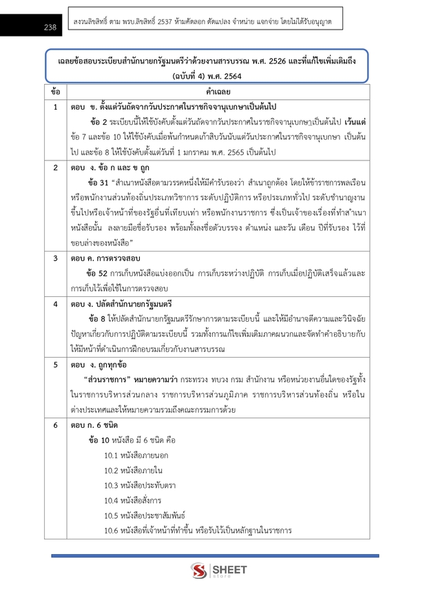 แนวข้อสอบ ตำรวจชั้นประทวน กลุ่มสายงานอำนวยการ อก1 พฐ2 พฐ3 69