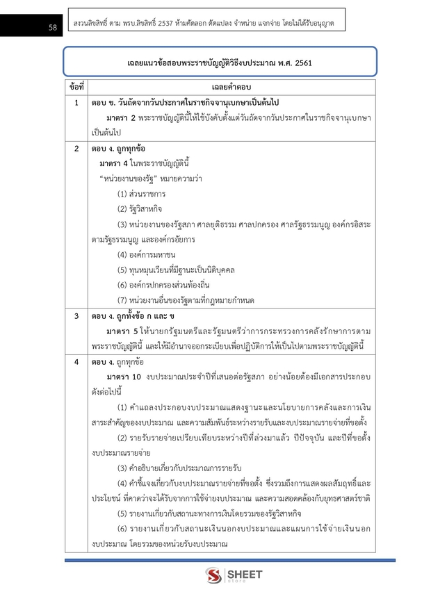 แนวข้อสอบ เจ้าพนักงานการเงินและบัญชีปฏิบัติงาน สำนักงานการวิจัย 69
